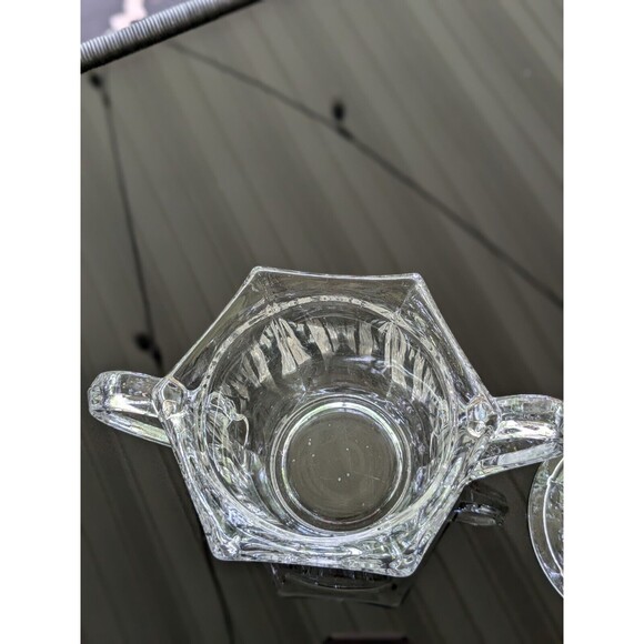 Old Williamsburg Sugar Bowl Dish Clear by IMPERIAL GLASS-OHIO Double Handles - Picture 5 of 16
